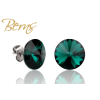 Berns Dots fülbevaló smaragd zöld színű Berns eredeti európai® kristállyal