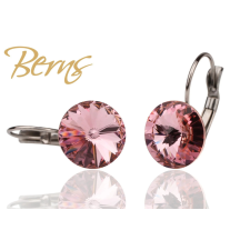 Berns Kapcsos fülbevaló rózsaszín színű Berns eredeti európai® kristállyal fülbevaló