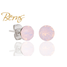 Berns Nemesacél fülbevaló opál rózsaszín színű eredeti európai® kristállyal fülbevaló