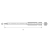 Bernstein Torx bit HRC acél Ötvözött E 6.3 6 db (6-TX08-75) (6-TX08-75)