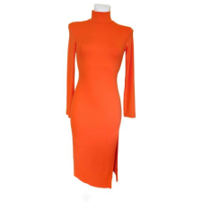  Bershka narancs szinű szűk hosszú női ruha (méret: M) női ruha