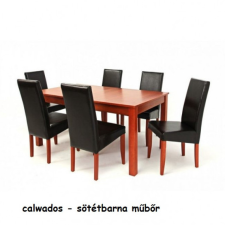  Berta étkező 6 személyes étkezőgarnitúra (Calwados Sötétbarna) bútor