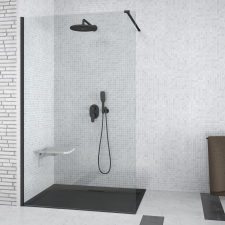 Besco AVEO black walk-in zuhanyfal 120×195 cm (AVB-120-195C) kád, zuhanykabin