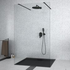 Besco AVEO due black walk-in zuhanyfal 110x195 cm (ADB-110-195C) kád, zuhanykabin