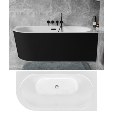  Besco AVITA A-LINE B&W MATT 150×75cm jobbos szabadonálló kád kád, zuhanykabin