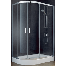 Besco Modern 185 zuhanykabin 120x90 cm félkör alakú króm fényes/átlátszó üveg MA-120-90-C kád, zuhanykabin