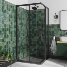 Besco MODERN black 190 szögletes zuhanykabin 90x90x190 cm (MKB-90-190-C) kád, zuhanykabin