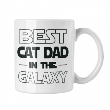 Best cat dad in the galaxy - Fehér Bögre bögrék, csészék