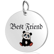 Best Friend (legjobb barát) pandás medál lánccal vagy kulcstartóval medál