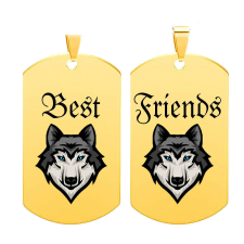 Best Friends farkasos páros medál láncra, vagy kulcstartóra (többféle) medál