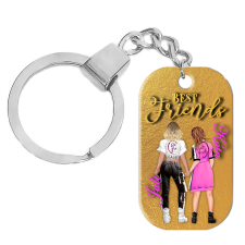 Best Friends (legjobb barátok) kulcstartó, változtatható hajjal, és változtatható felirattal (sok sz kulcstartó
