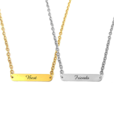  Best Friends (Legjobb barátok) páros nyaklánc tüköracél lapocskával nyaklánc