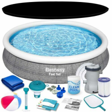 Bestway 366x76cm Puhafalú medence szett (57445) medence