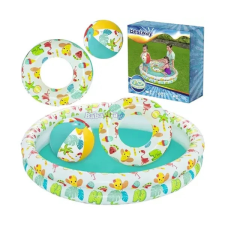 Bestway felfújható gyerekmedence 3az1-ben szett 122×20 cm labdával, úszógumival medence