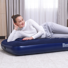 Bestway Felfújható matrac - egyszemélyes, velúr - kék - 185 x 76 x 22 cm ágy és ágykellék