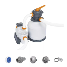 Bestway Flowclear Homokszűrő 8 m3/h ChemConnect vegyszeradagolóval medence kiegészítő