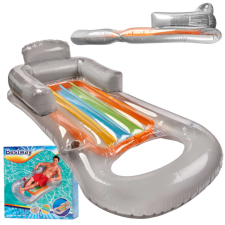 Bestway Ikonka Bestway felfújható Strandmatrac háttámlával 161cm - Szürke strandjáték