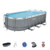 Bestway : KRK ovális fémvázas medence szett - 549 x 274 x 122 cm
