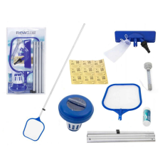Bestway Medencetisztító szett - rúd, háló, tisztítófej, hőmérő, ph teszter, adagoló - DA00130 medence kiegészítő