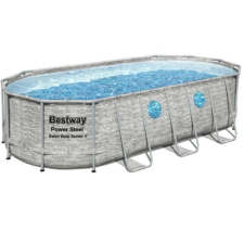 Bestway Sumatra 549x274x122cm Ovális fémvázas medence ablakkal vízforgatóval adagolóval létrával ... medence