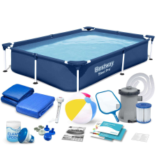Bestway Téglalap alakú keretmedence 221x150x43 cm 16in1 bestway 56401n medence