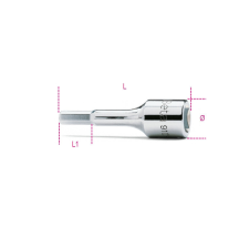 Beta 009100510 910ME 10 3/8”-os imbusz-Dugókulcs, krómozott dugókulcs