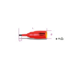 Beta 009200264 BETA 920MQ/PE4 1/2" IMBUSZ-DUGÓKULCS, SZIGETELT, 4 MM dugókulcs