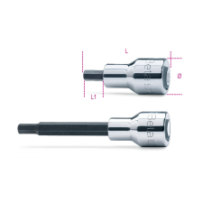 Beta 009200433 920PE 12L 1/2"-os imbusz-Dugókulcs, krómozott, barnított hegy dugókulcs