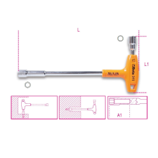 Beta 009410111 941 11 mm T-szárú dugókulcs,műanyag markolattal dugókulcs