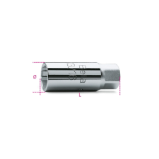 Beta 009560018 956E 14 3/8”-os gyertya-dugókulcs, krómozott, hatlapú dugókulcs