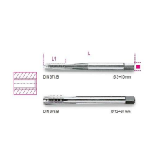 Beta 428FP 22 Egyenes hornyú gépi menetfúró, HSS menetmetsző, menetfúró