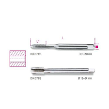 Beta 429FP 3 Egyenes hornyú gépi menetfúró, HSS-CO 5% menetmetsző, menetfúró