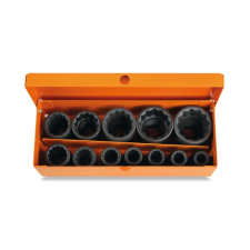 Beta 720B/C12 12 Db Darabos Tizenkétszögű Gépi Dugókulcs Készlet, Barnított, Fémdobozban barkácsgép tartozék