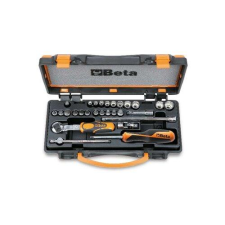 Beta 900MB/C28 11 tizenkétszögű dugókulcs, 11 csavarhúzó-dugókulcs és 6 tartozék fémdobozban dugókulcs