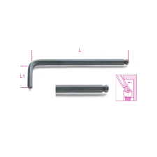 Beta 96BP-AS 3/8 mm Hajlított gömbfejű imbuszkulcs, barnított imbuszkulcs