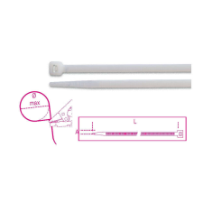 Beta BMB7576 Műanyag kábelkötegelő szalag, natúr (BMB7576) villanyszerelés
