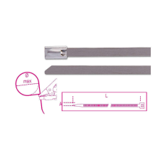 Beta BMS3745 Önzáró rozsdamentes acél kábelkötegelő szalag (BMS3745) villanyszerelés