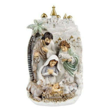  Betlehem életkép műanyag dekorfigura 16x9x24cm karácsonyi dekoráció