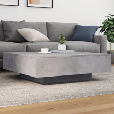  betonszürke dohányzóasztal LED-lámpákkal 100 x 100 x 31 cm bútor