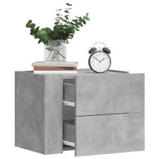 betonszürke falra szerelhető éjjeliszekrény 45 x 30 x 35 cm bútor