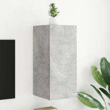  betonszürke falra szerelhető TV-szekrény LED-del 30,5x35x70 cm bútor
