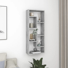  betonszürke forgácslap fali polc 36 x 16 x 90 cm bútor