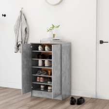 betonszürke szerelt fa cipősszekrény 60 x 35 x 92 cm bútor
