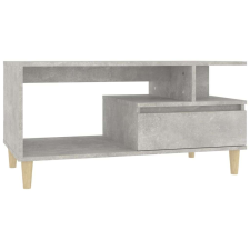 Betonszürke szerelt fa dohányzóasztal 90x49x45 cm bútor