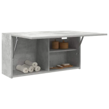  Betonszürke szerelt fa fali fürdőszobaszekrény 80 x 25 x 40 cm fürdőszoba bútor