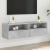  Betonszürke szerelt fa fali TV-szekrény 100 x 30 x 30 cm