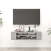  Betonszürke szerelt fa függő TV-szekrény 100 x 30 x 26,5 cm