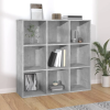  betonszürke szerelt fa könyvszekrény 98 x 29 x 97,5 cm