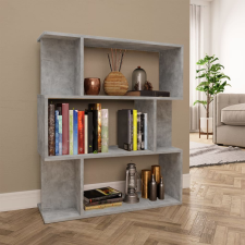  betonszürke szerelt fa könyvszekrény/térelválasztó 80x24x96 cm bútor