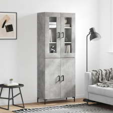 Betonszürke szerelt fa magasszekrény 69,5 x 34 x 180 cm bútor